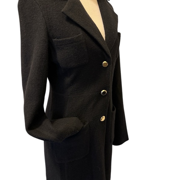 DKNY Black Boiled Wool Knit
Four Pocket Longer Duster
Sweater Jacket 2 ,NEW $169 - Picture 3 of 11
